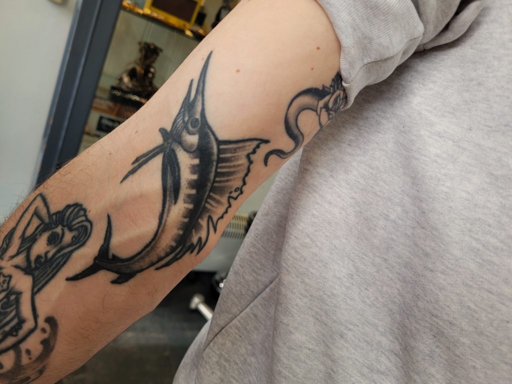 marlin tattoo swordfish