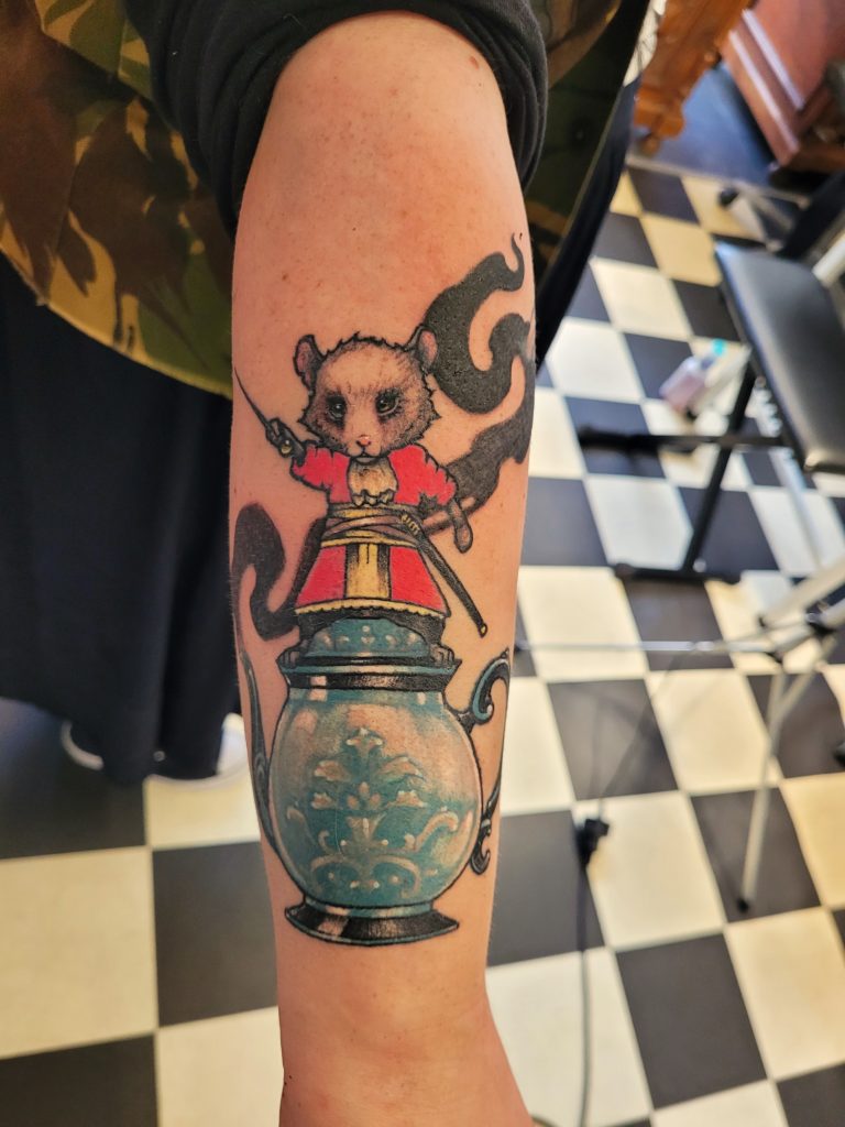 Alice in wonderland mouse tattoo