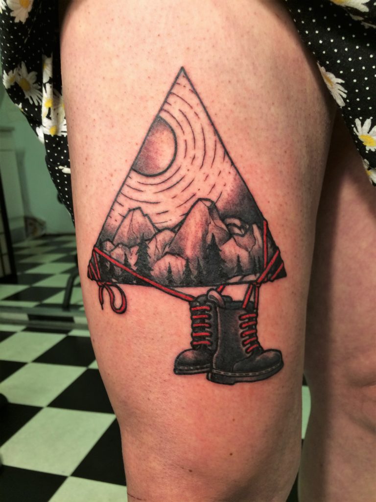 mountain doc martens tattoo