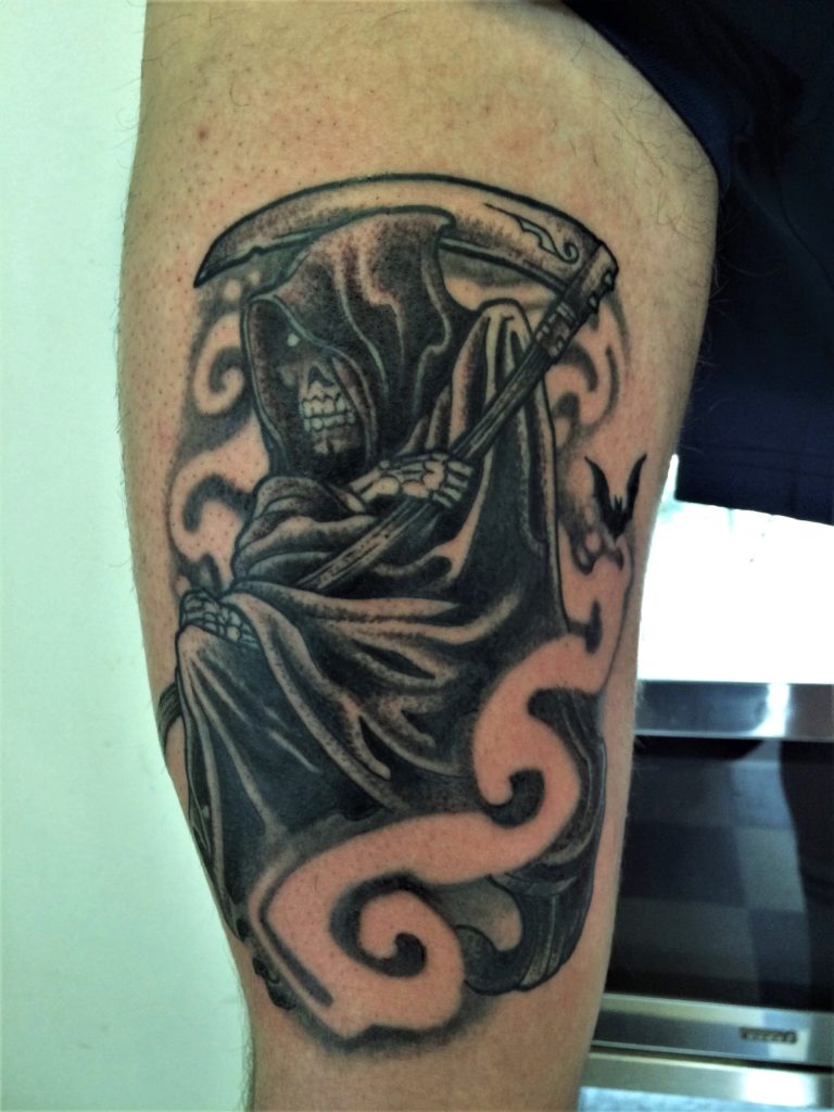 grim reaper tattoo. Inkfish tattooshop Rotterdam