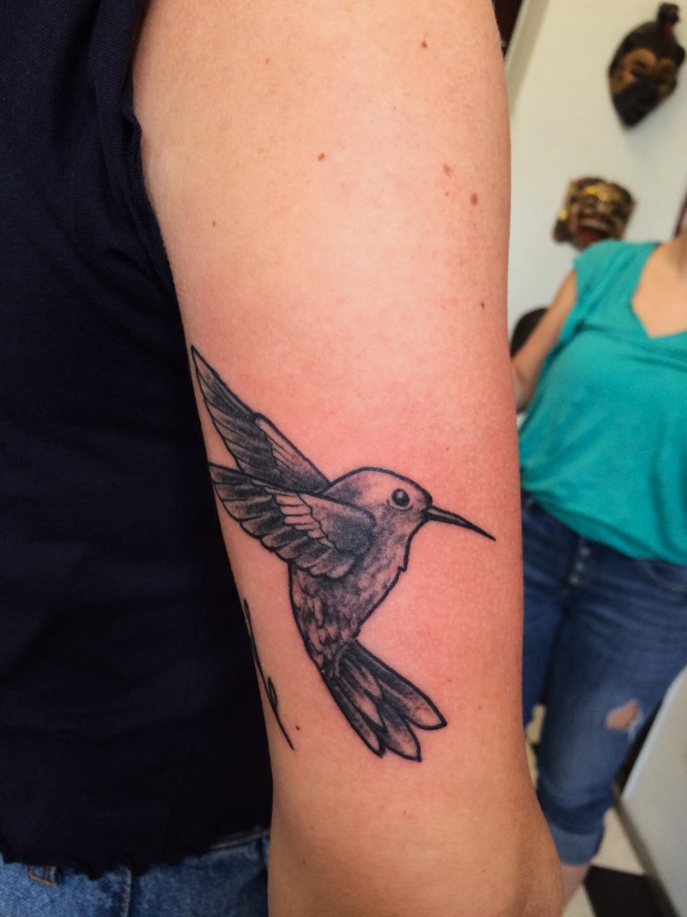 tattoo shop inkfish custom hummingbird tattoo