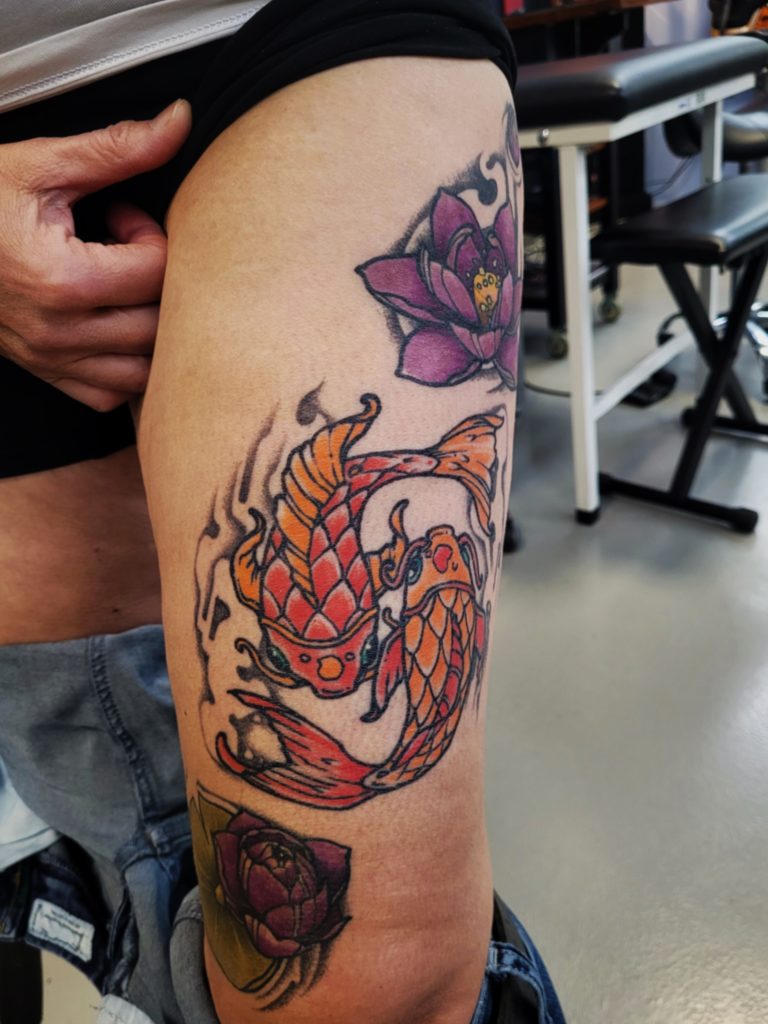 koi lotus tattoo